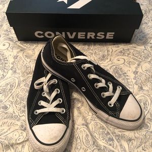 *ONE HOUR SALE*Black Converse! Size 6! Worn TWICE!